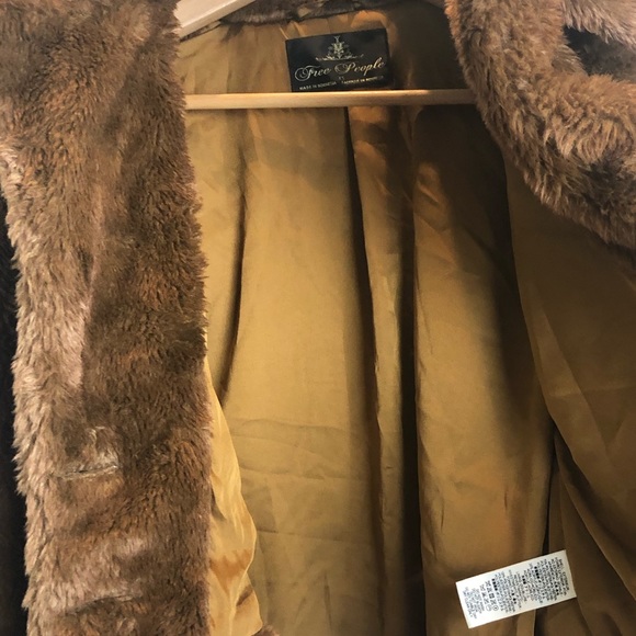 Free People Plush Faux Fur Brown Jacket - Picture 8 of 11
